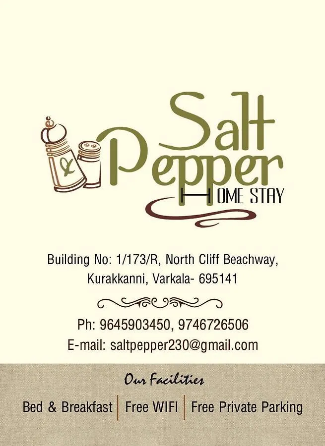 Salt & Pepper Home Stay 瓦尔卡拉 住宿加早餐酒店